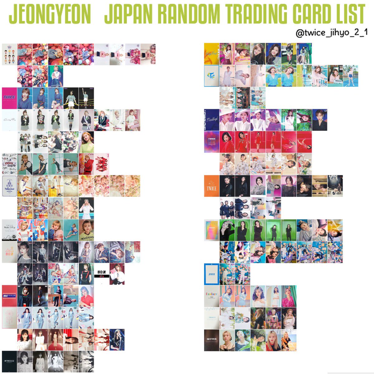 210214】TWICE ランダムトレカリスト ナヨン、ジョンヨン、モモ 保存
