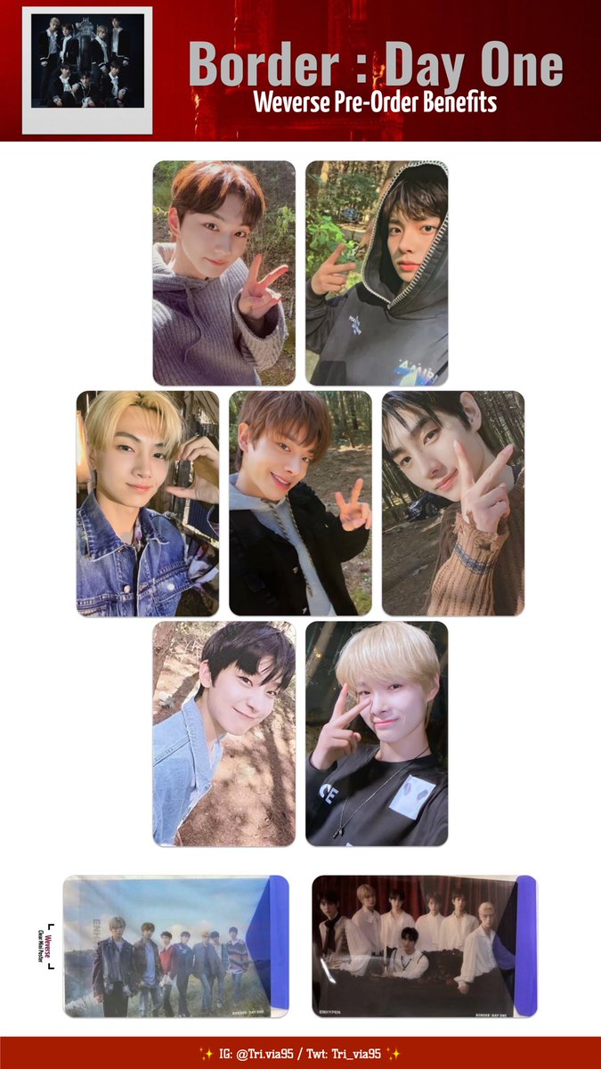 ENHYPEN ✨ Border: Day One ✨ - OT7 Album Photocards - Pre-Order