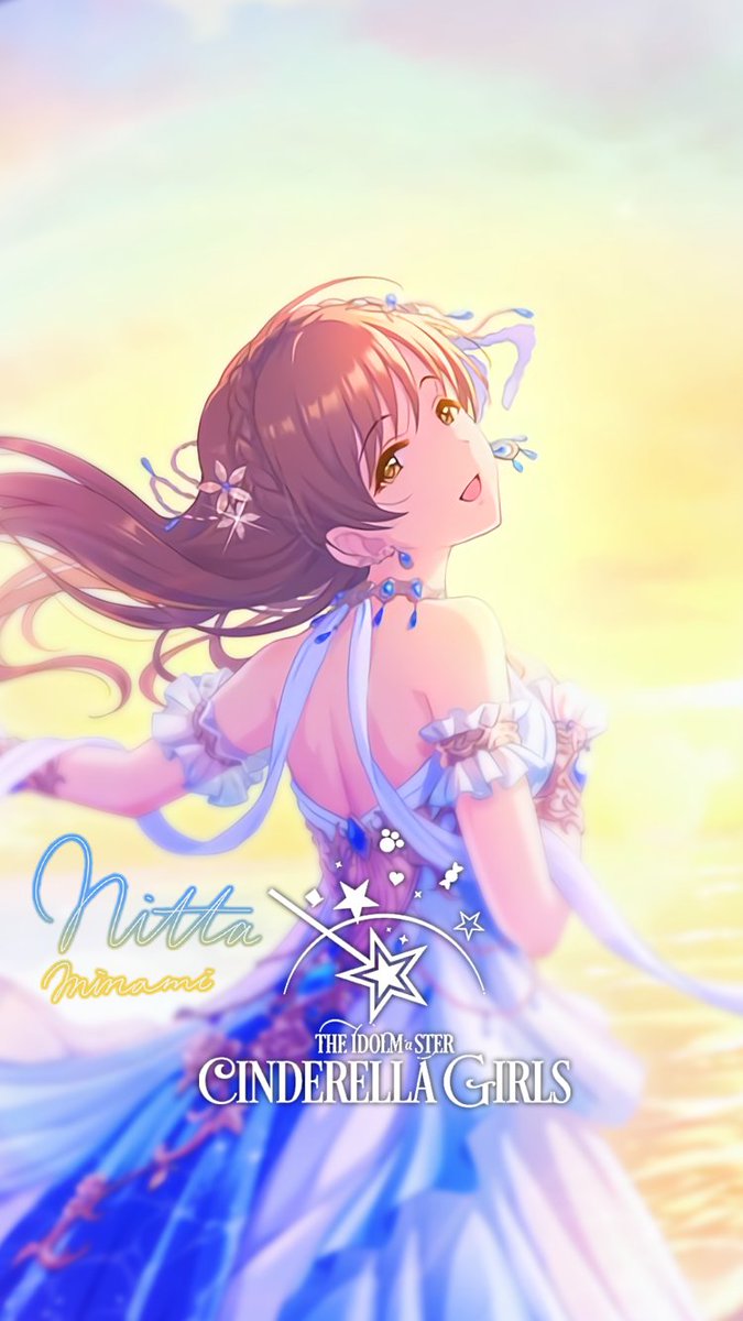 iPhone壁紙・iPhoneロック画面兼用 [女神は朝焼けの海に]新田美波