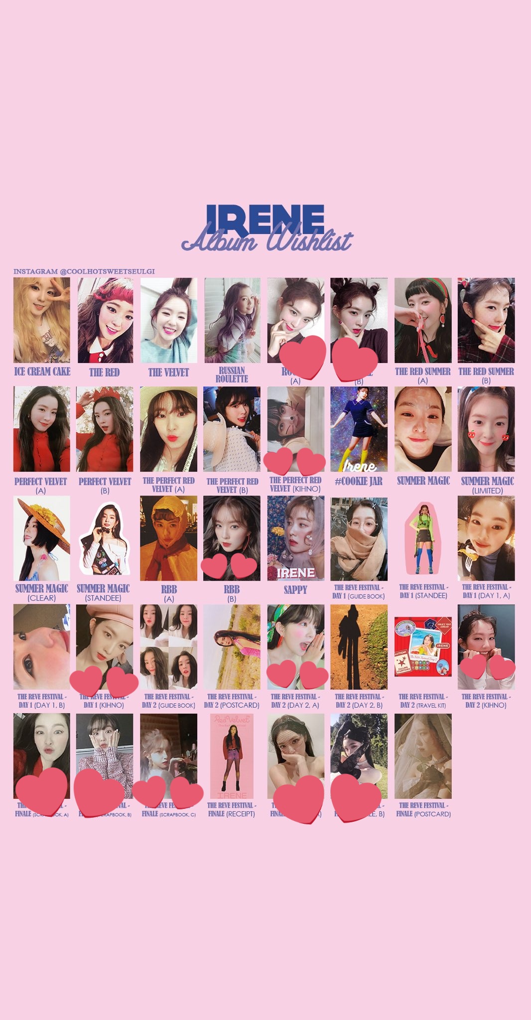 Red Velvet アイリ一ン solo 特典トレカ B Red Velvet アイリーン solo