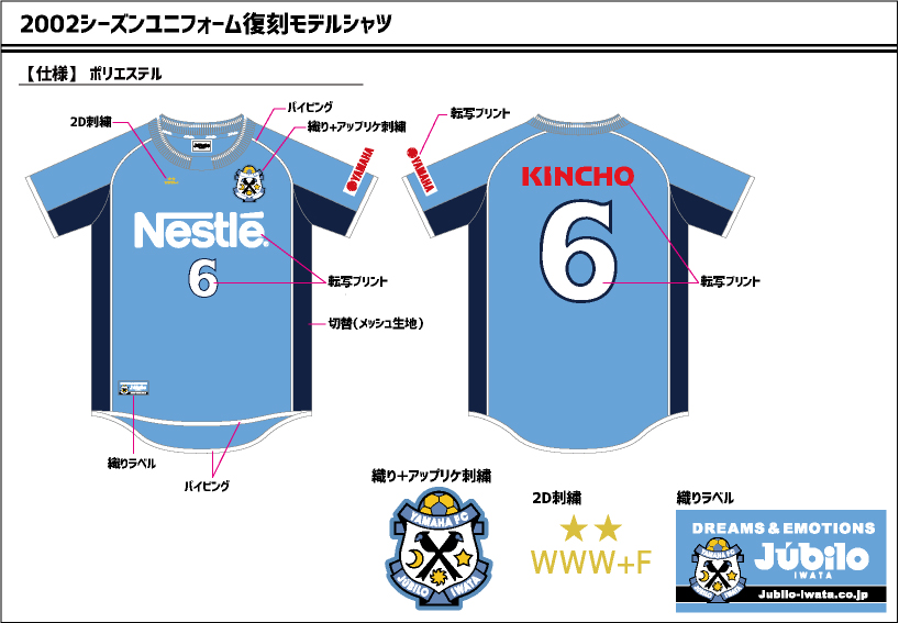 クラウドファンディング の2002シーズンユニフォーム復刻モデルは