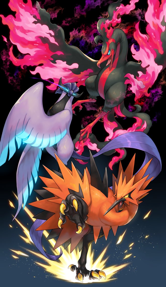 ガラル3鳥 サンダー＆フリーザー＆ファイヤー #ポケモン剣盾 #冠の雪原