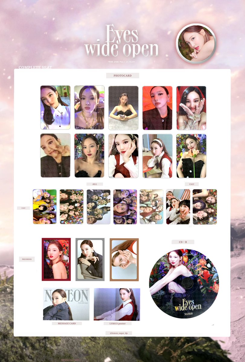 ALL COMPLETE set🌷・ #eyeswideopen photocard list リスト NAYEON
