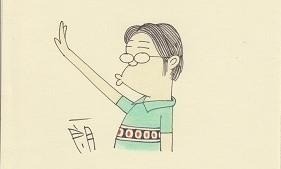 お笑いマンガ道場』で、 「富永一朗」「鈴木義司」両先生が描く 自画像