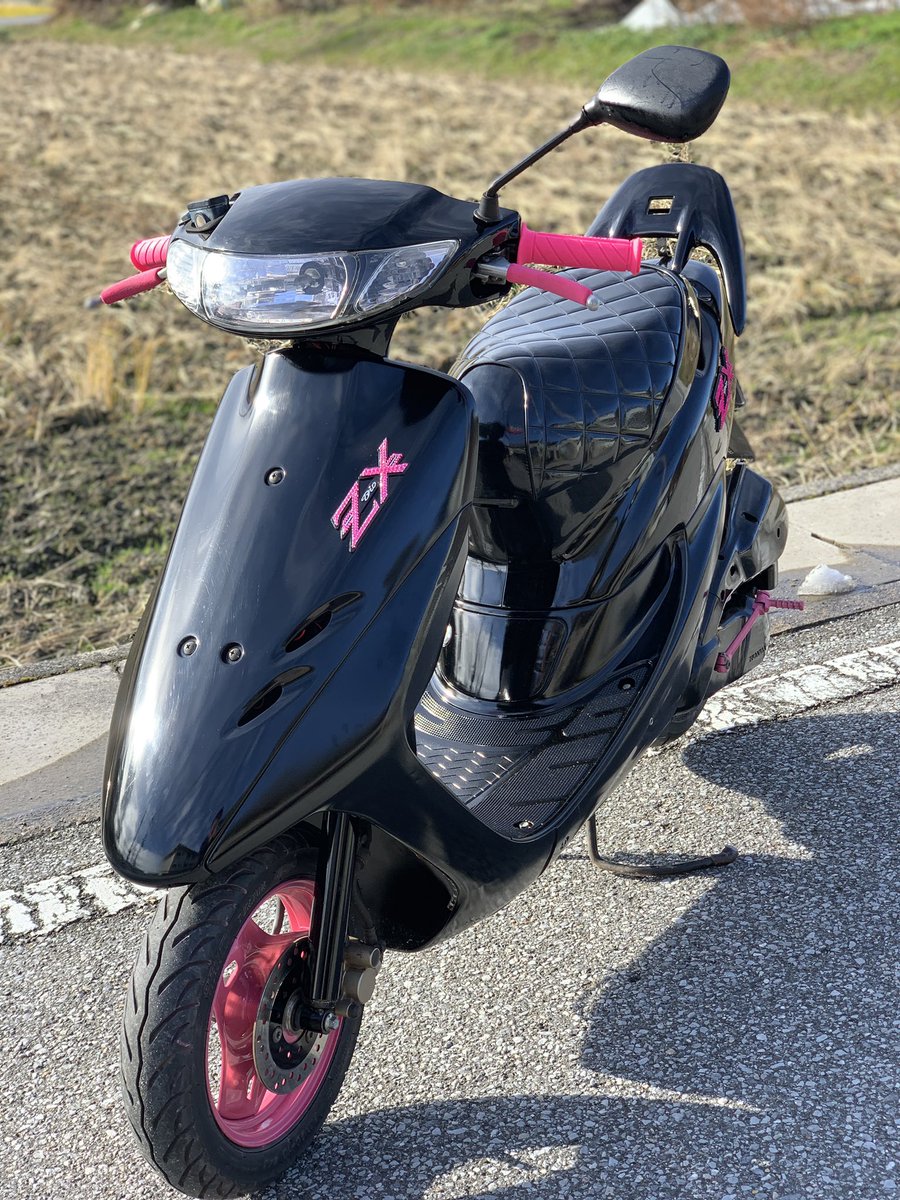 ライブディオ ZX仕様売ります 実働 美車両🌙ブラック/ピンク仕様 詳細