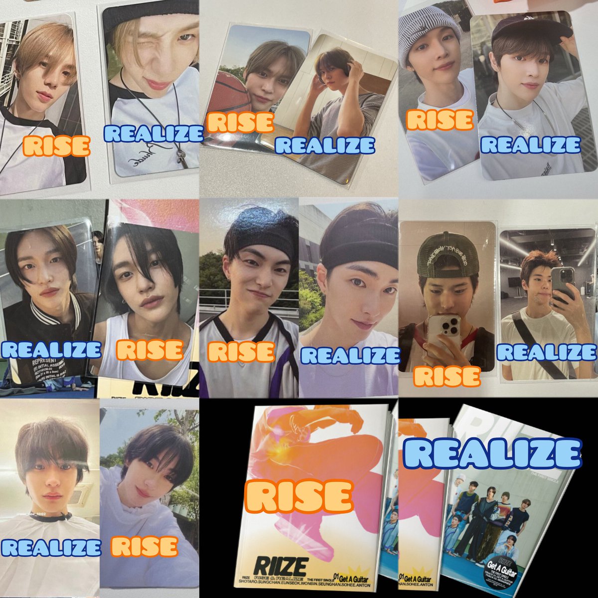 RIIZEのトレカ一覧やっと見つけた！かわいいねー！！！