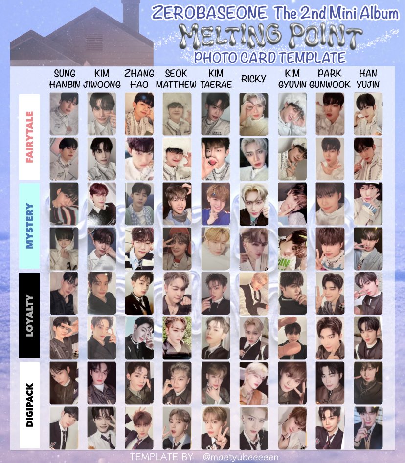 ZEROBASEONE The 2nd Mini Album 𝗠𝗘𝗟𝗧𝗜𝗡𝗚 𝗣𝗢𝗜𝗡𝗧 photocard