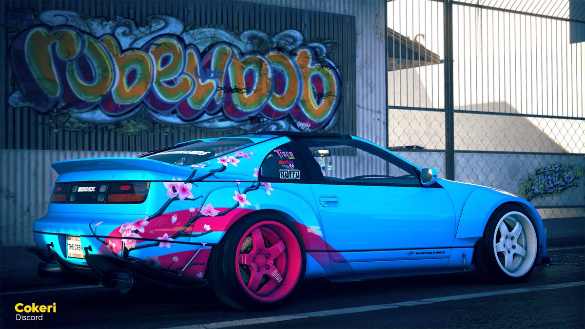 These cherry blossoms are in full bloom! 🏎️🌸 Nissan 300ZX (Z32