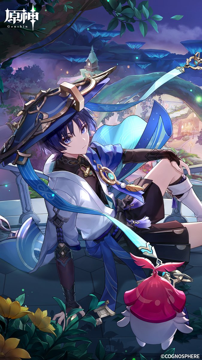 スカラマシュ(原神) ,放浪者 「【壁紙配布】 Ver.3.8のキービジュアル