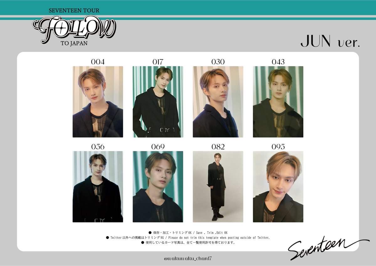 SEVENTEEN TOUR 「 FOLLOW 」TO JAPAN ・JUN ・HOSHI ・WONWOO ・WOOZI