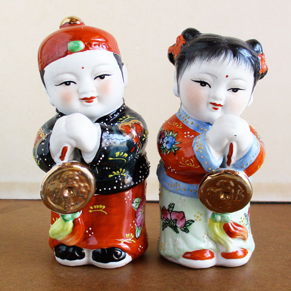 中国漆器　唐子人形の置台