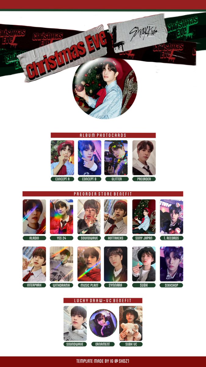 Stray Kids Christmas Evel photocard template — Seungmin [UPDATED