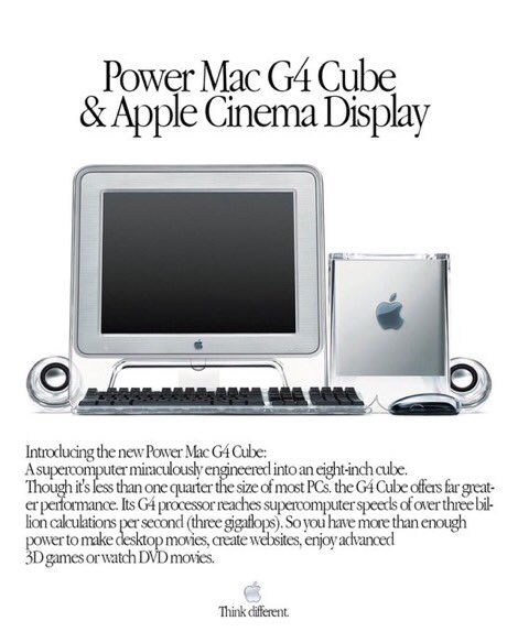 Power Mac G4 Cube with Apple Cinema Display VS Mac Studio with