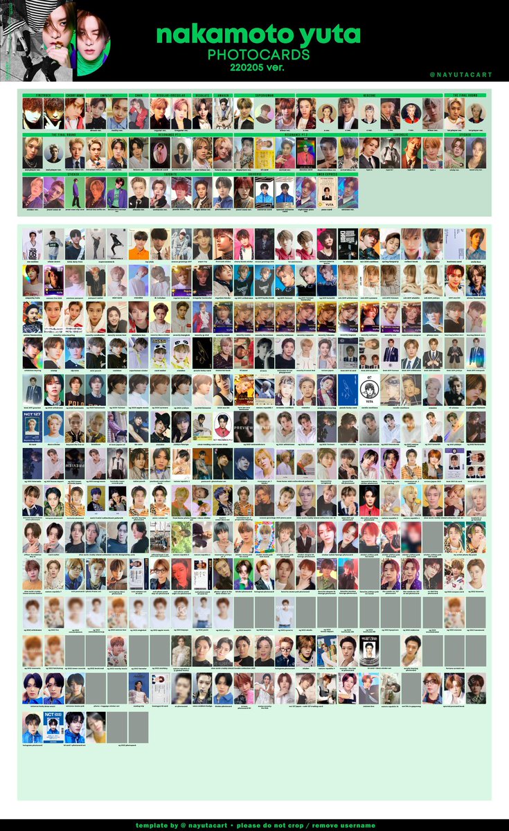 NCT127 トレカ一覧 トレカリスト 保存用 🐙ユウタ🐙 2022/02/05 更新
