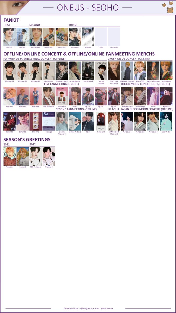 TEMPLATE ONEUS SEOHO] All pcs and merch since debut 2/2 #SEOHO