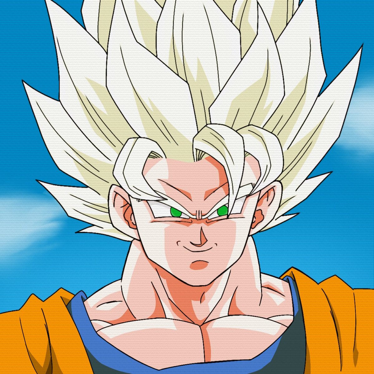 長らくドラゴンボールの絵を描いてなかったので、セル画風に超サイヤ人