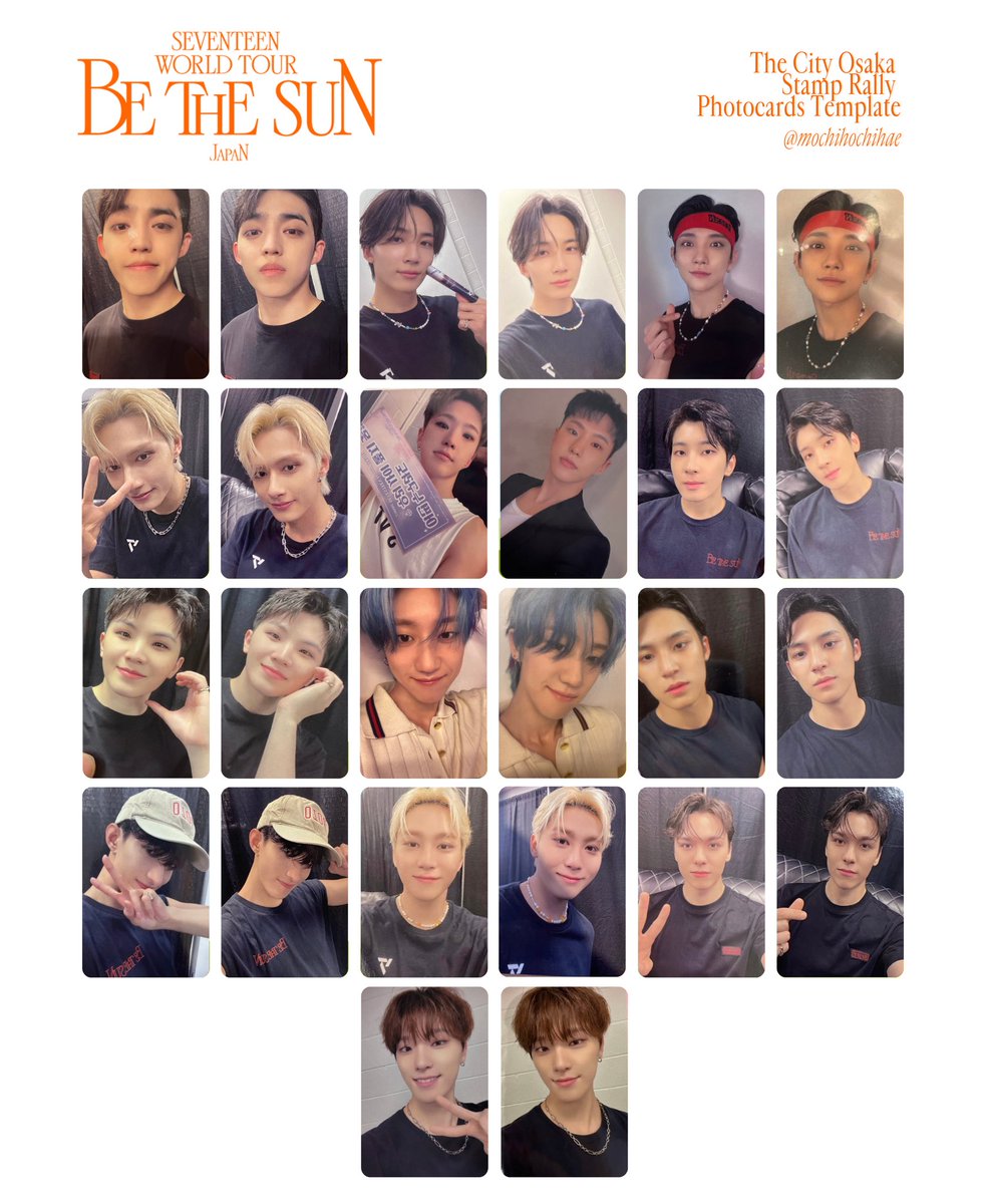 seventeen be the sun japan — the city osaka stamp rally photocard