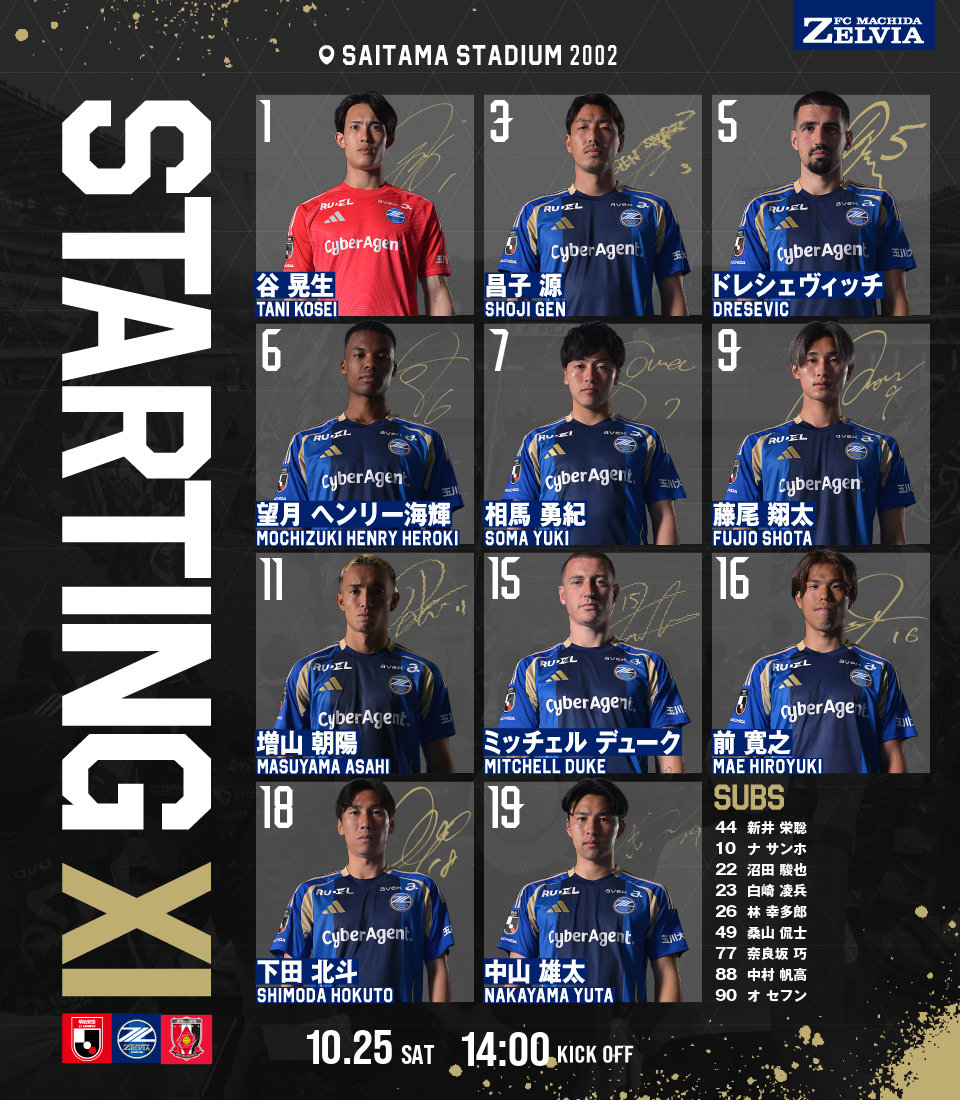 ❖━━━ 明治安田J1リーグ 第35節 #浦和レッズ 戦 スターティング