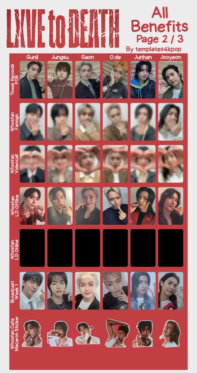 Xdinary Heroes Lxve to Death Album benefit pob Photocard pc