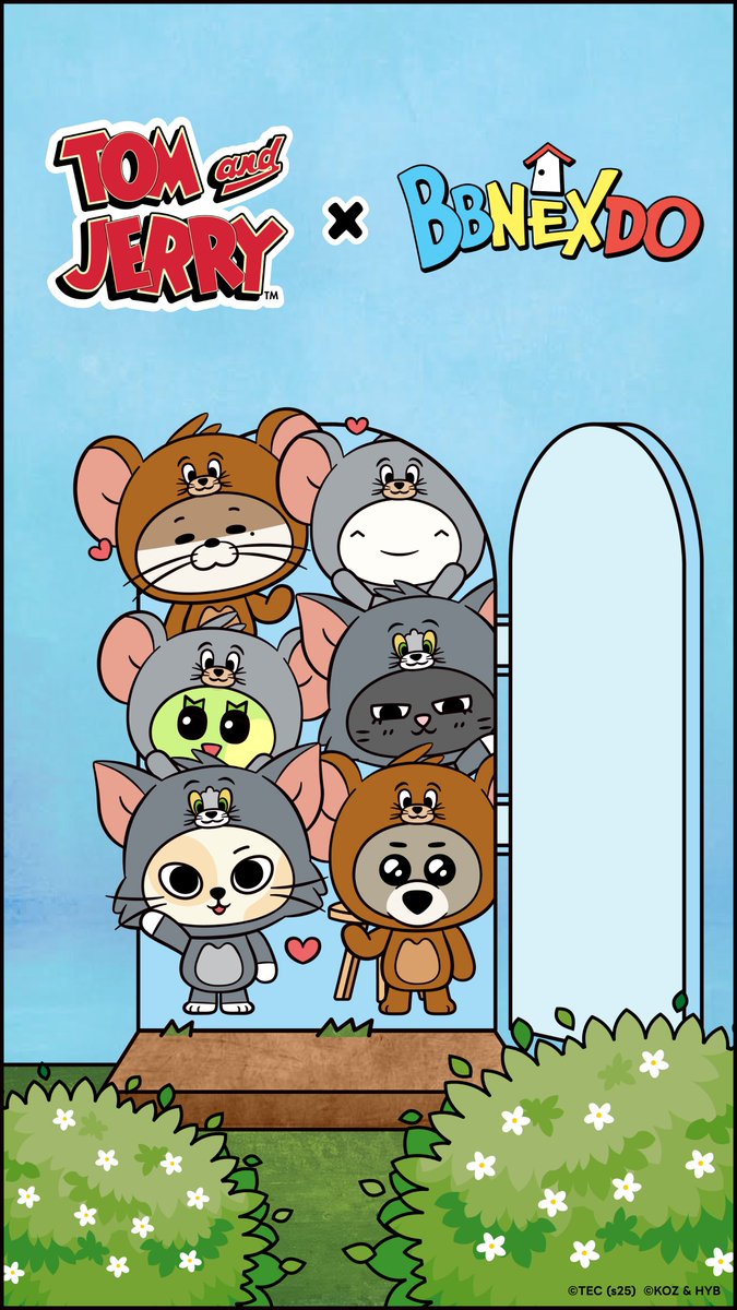 トムとジェリーとBOYNEXTDOORの公式キャラクター「BBNEXDO」が出会い