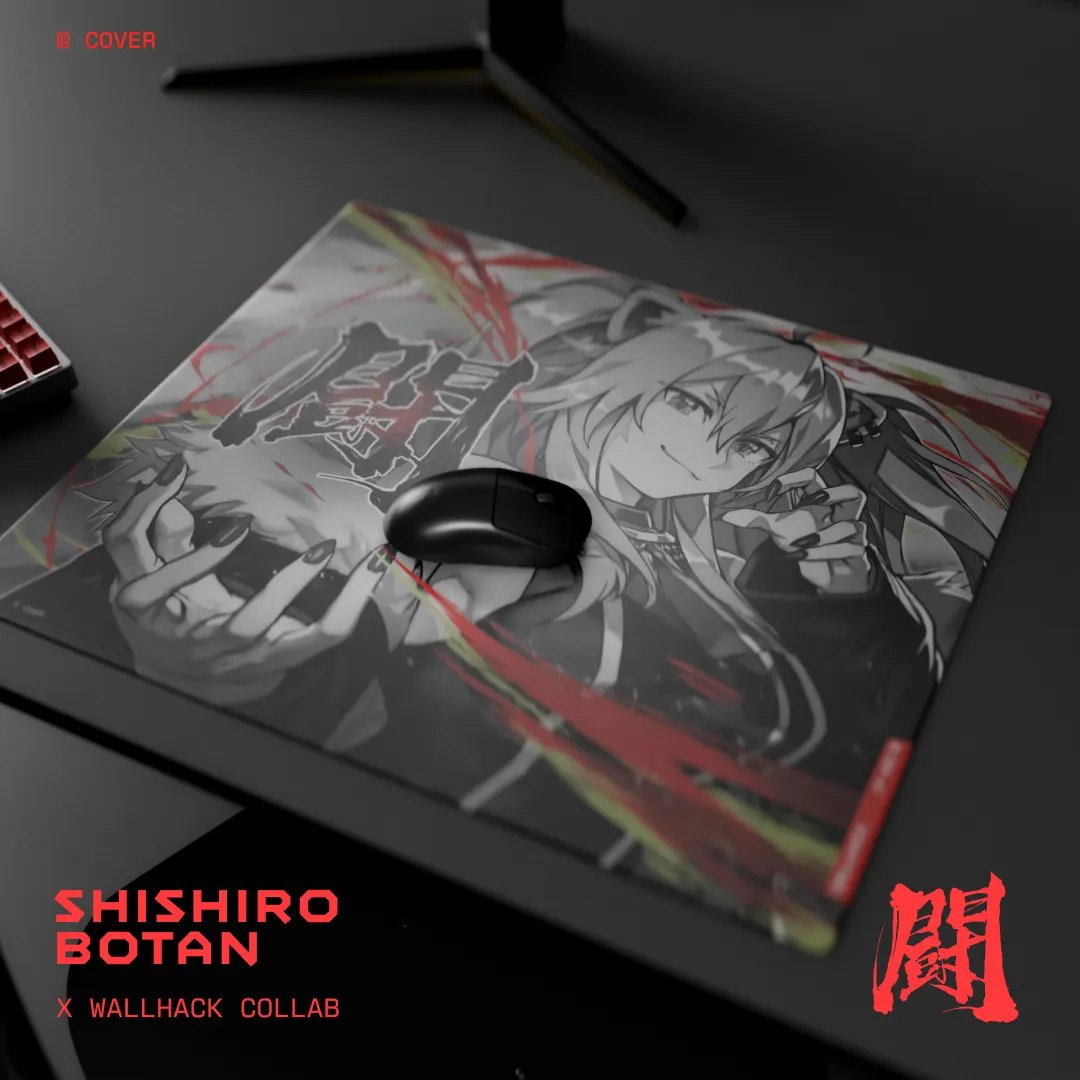 WALLHACK x 獅白ぼたんのコラボマウスパッド 予約販売開始！ 配信も