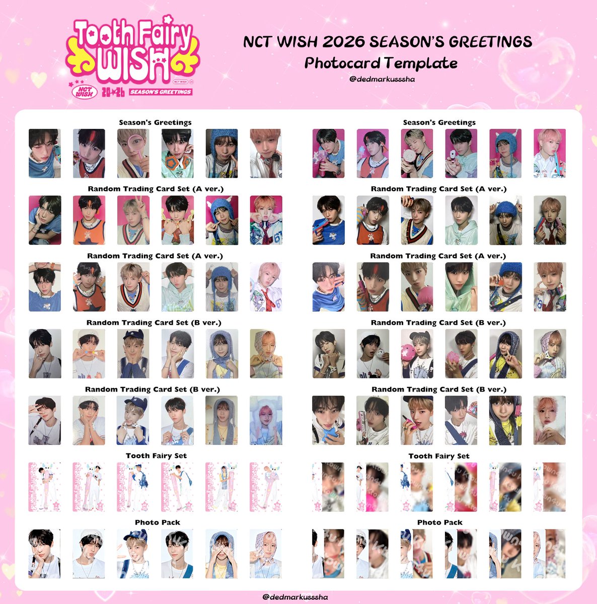 NCT WISH💫 2026 SEASON'S GREETINGS PHOTOCARD TEMPLATE (SG and MD
