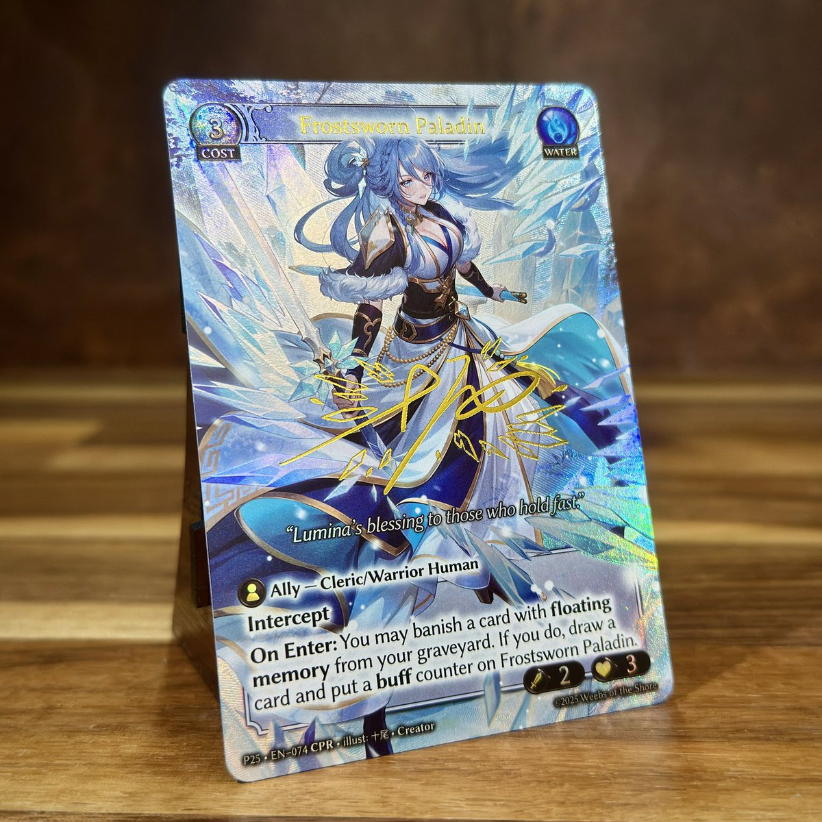 The Grand Archive Creator Frostsworn Paladin CPR visited the