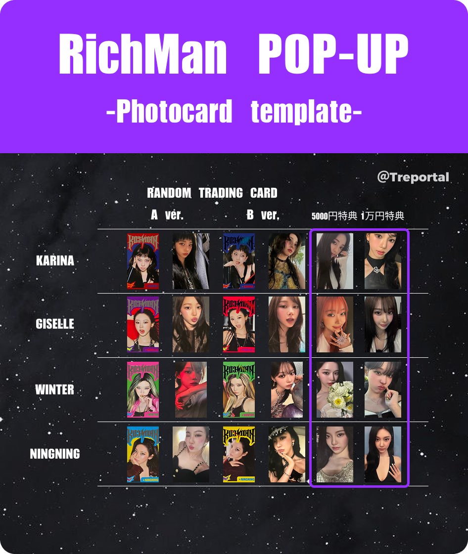 MYさん向け💙🌙⭐️🦋 ＼ aespa WEEK RichMan POP-UP TOKYO ランダム