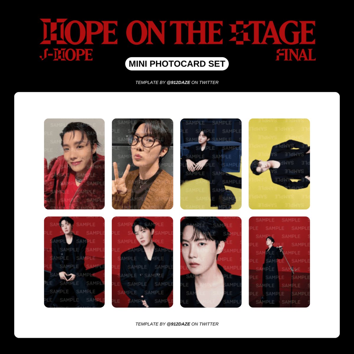 BTS J-HOPE HOBI HOTS HOS TOUR PC PHOTOCARD WISHLIST WL TEMPLATES