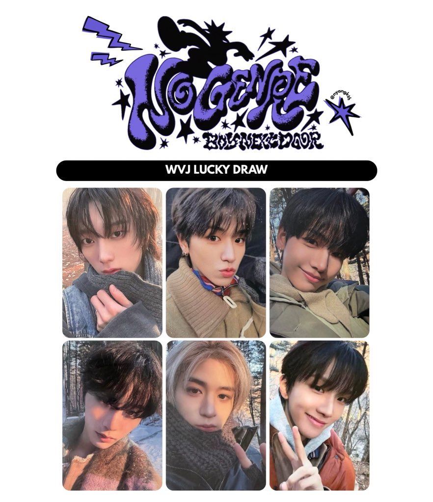 BOYNEXTDOOR NO GENRE WEVERSE JAPAN LUCKY DRAW PHOTOCARD PC