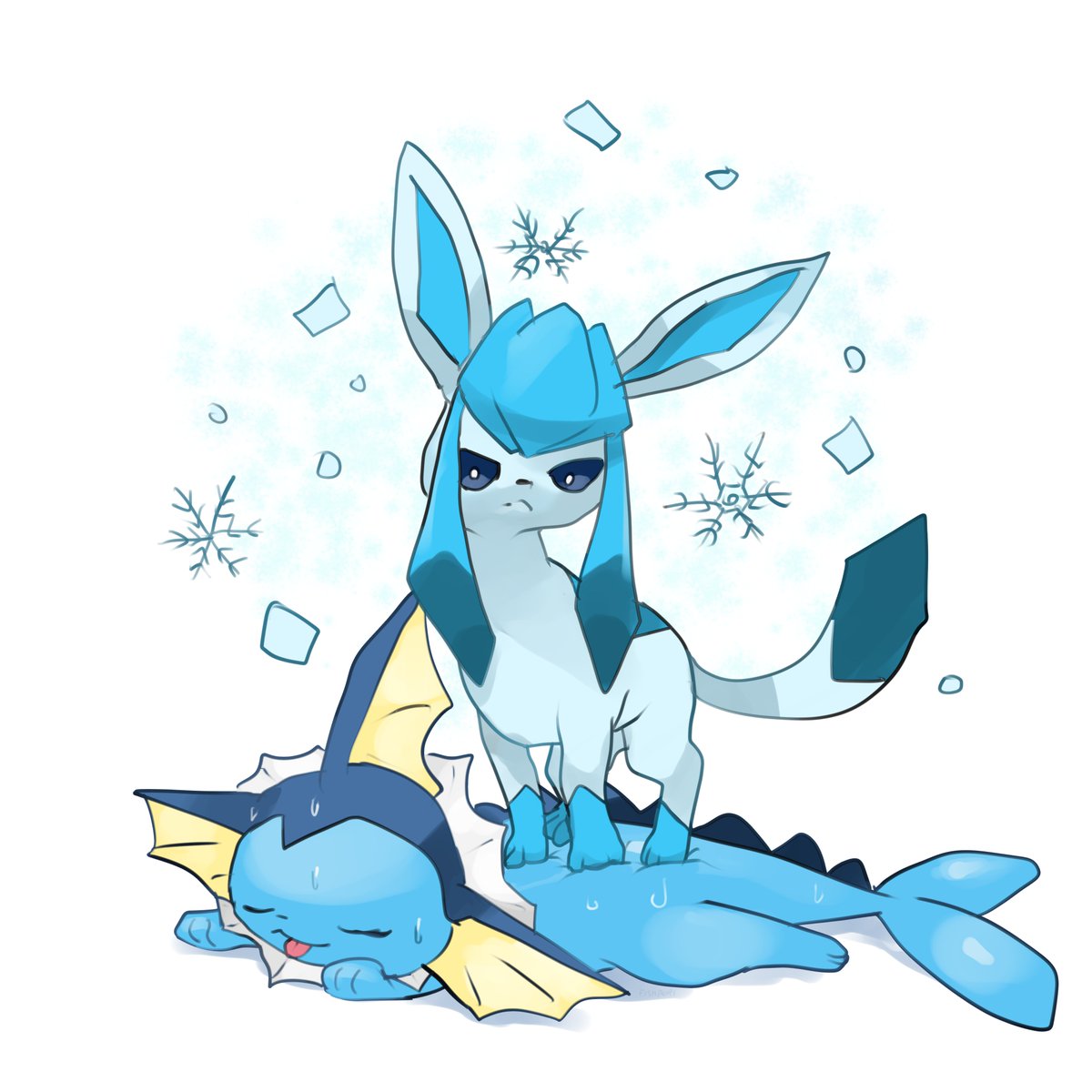 グレイシア ,シャワーズ 「」|ブリのイラスト