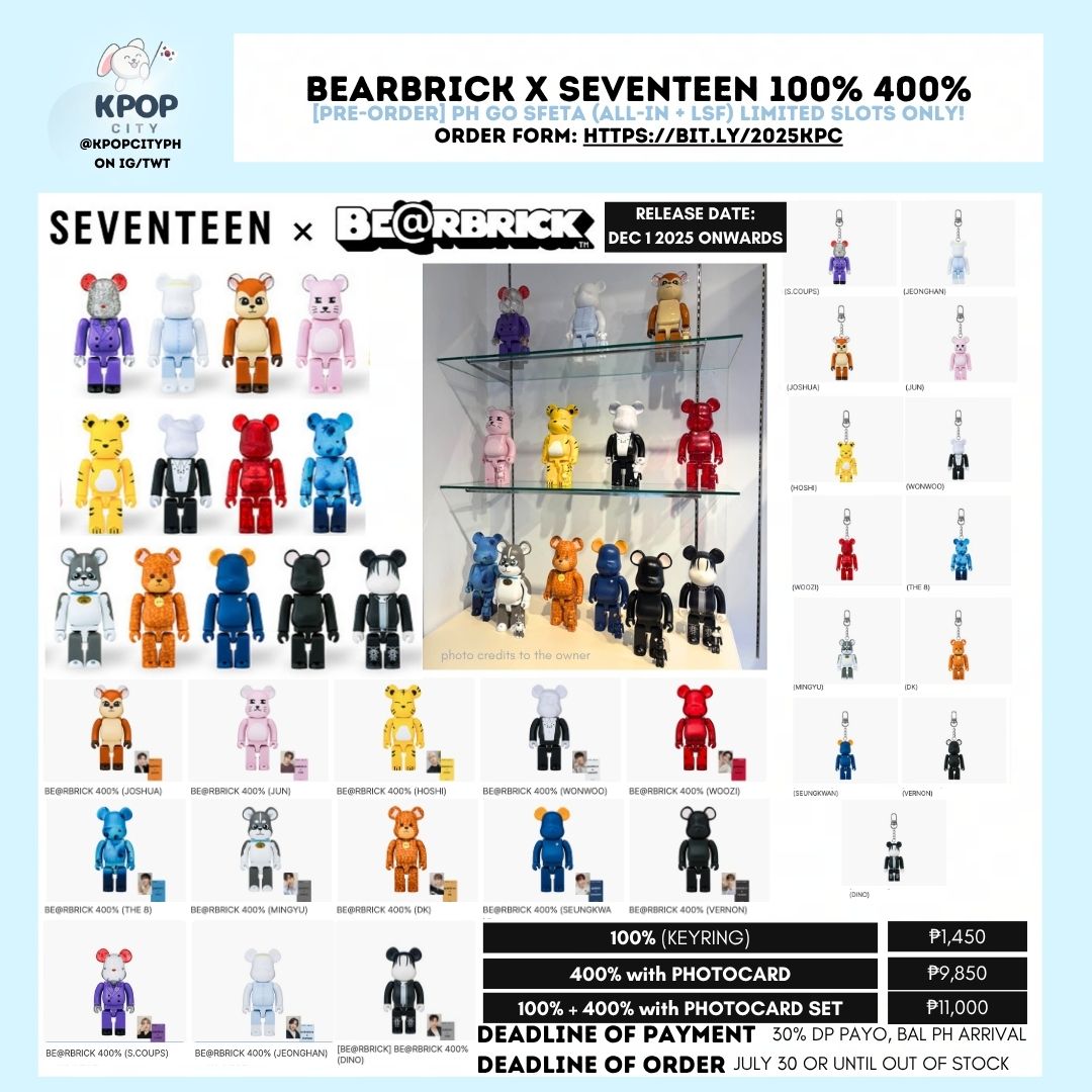 SEVENTEEN X BEARBRICK 💖 Front and Back preview with Photocard