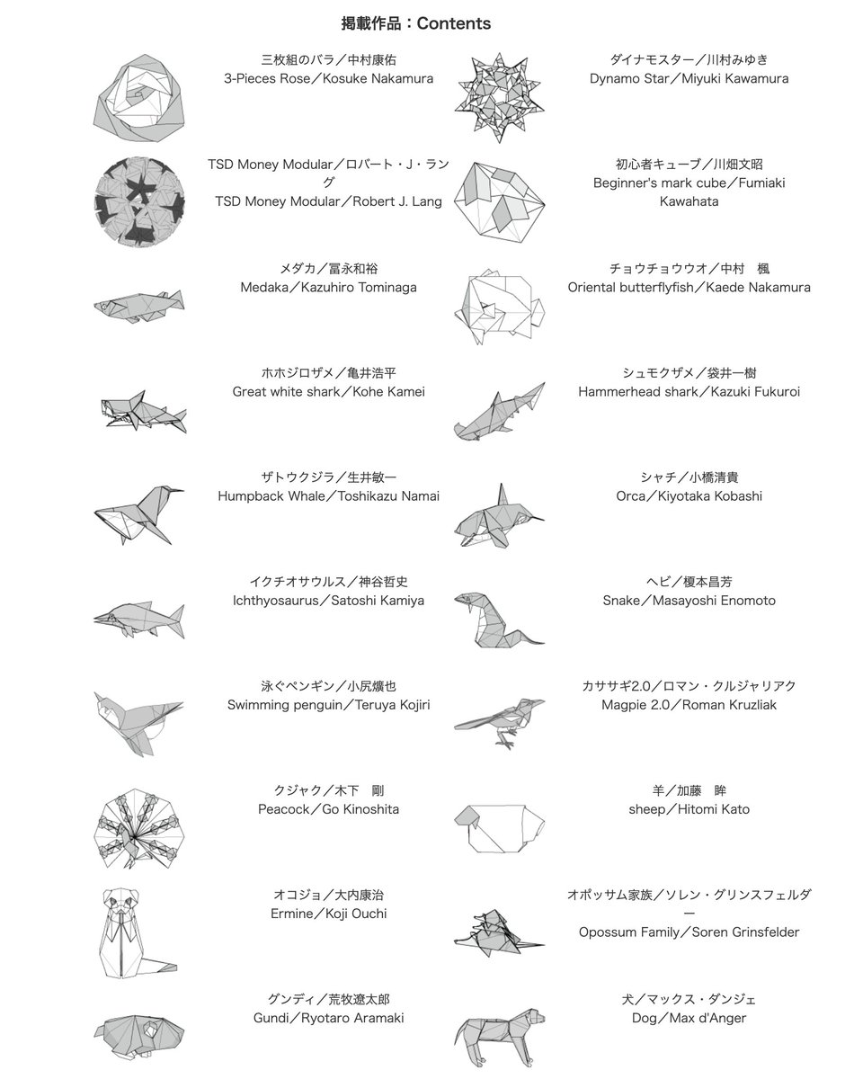 折紙探偵団国際コンベンション Vol.10 第１０回記念 サイン入り 折り図集