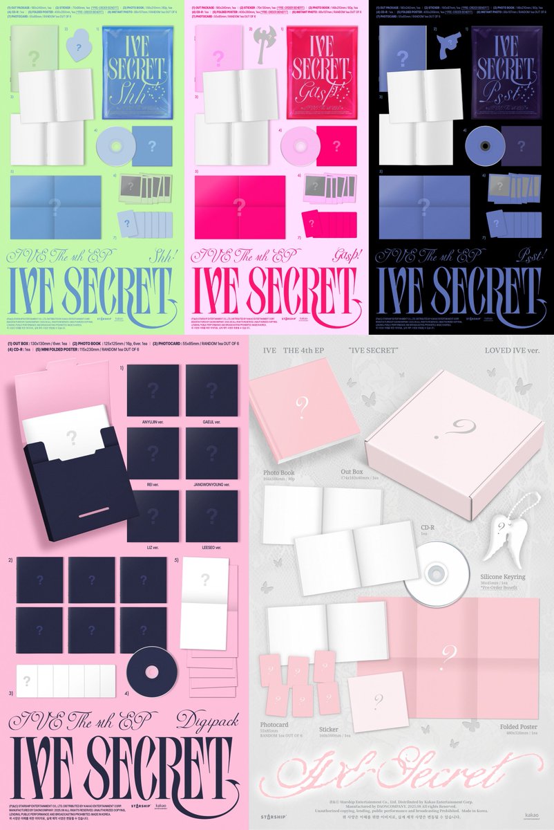 IVE [SECRET] 8月25日カムバック💗 3形態10種 アルバム プレビュー公開