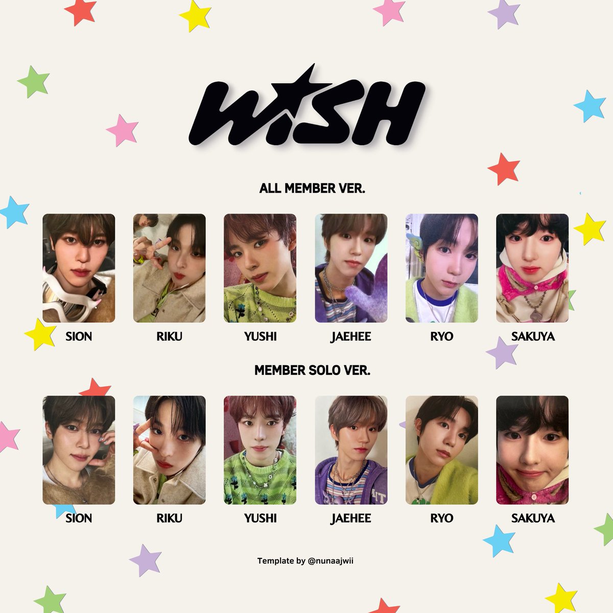 NCT WISH 포카 トレカリスト ALL member ver. member solo ver.