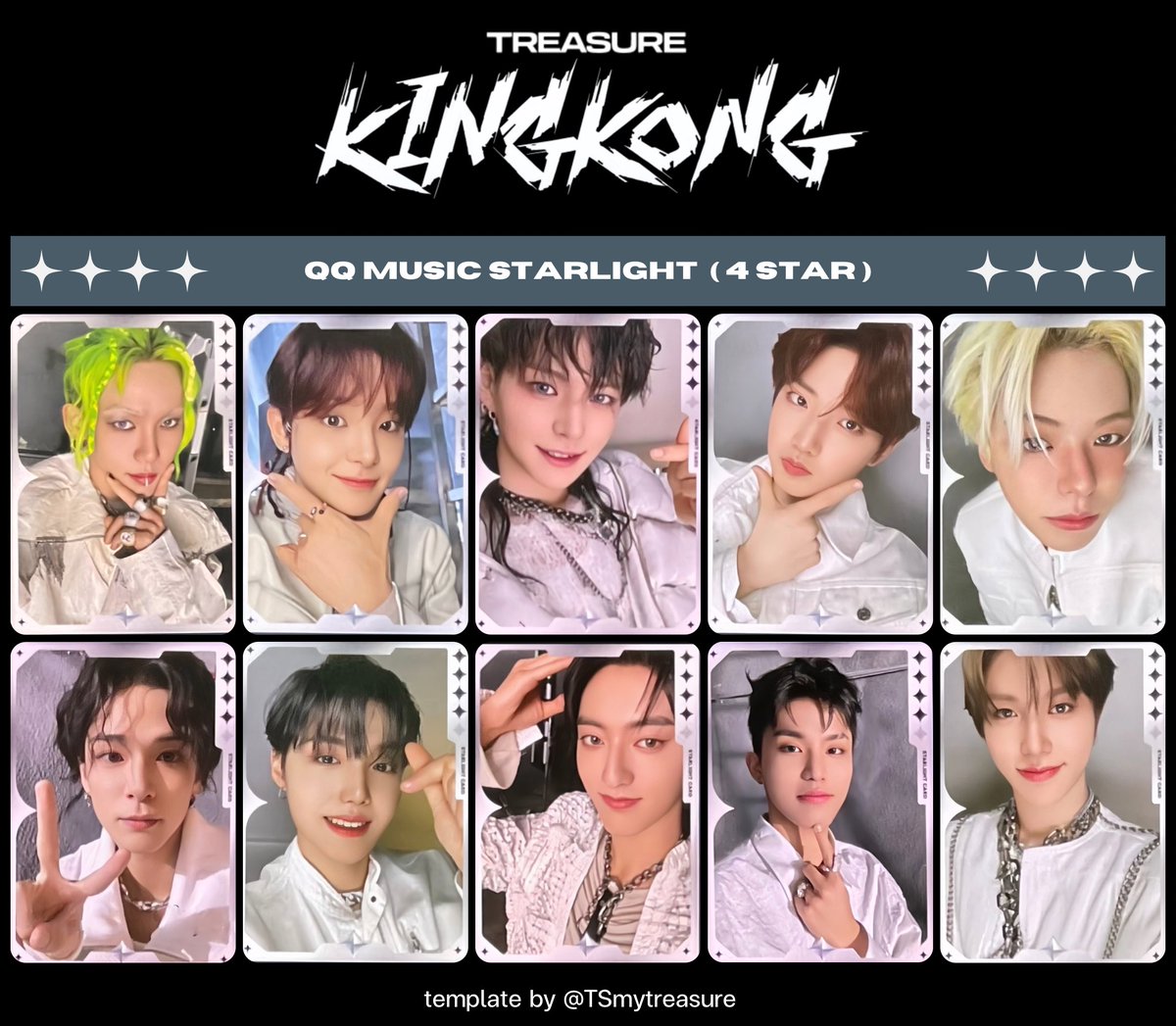 TREASURE QQ MUSIC - STARLIGHT 2,3,4 STAR トレジャー 트레저 양도