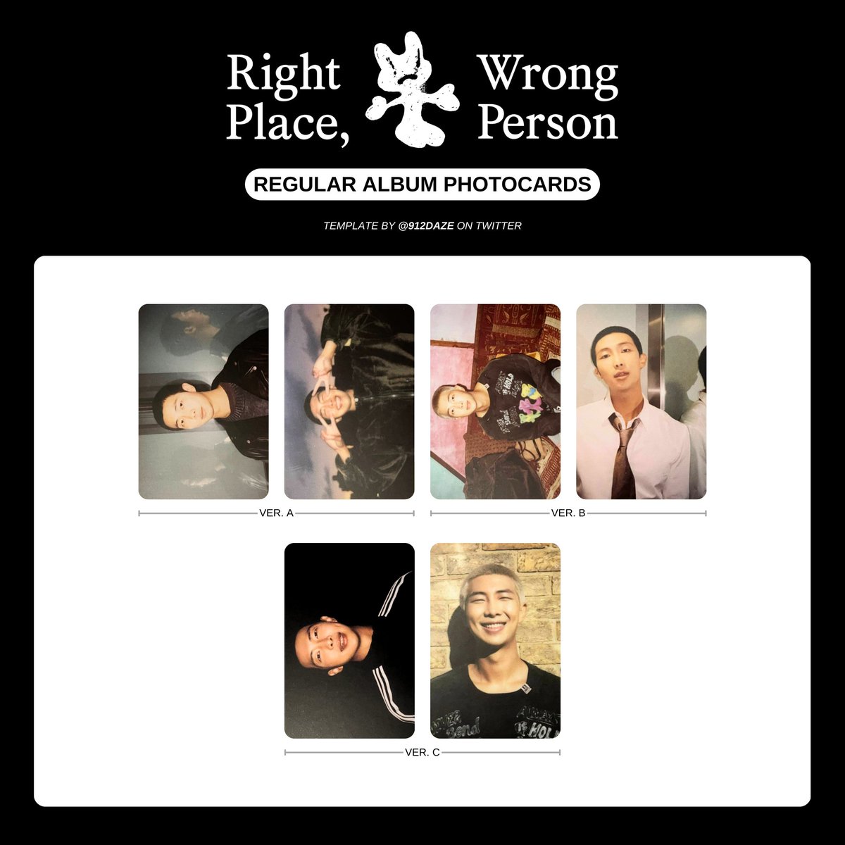 BTS RM NAMJOON SOLO ALBUM RIGHT PLACE WRONG PERSON PHOTOCARD