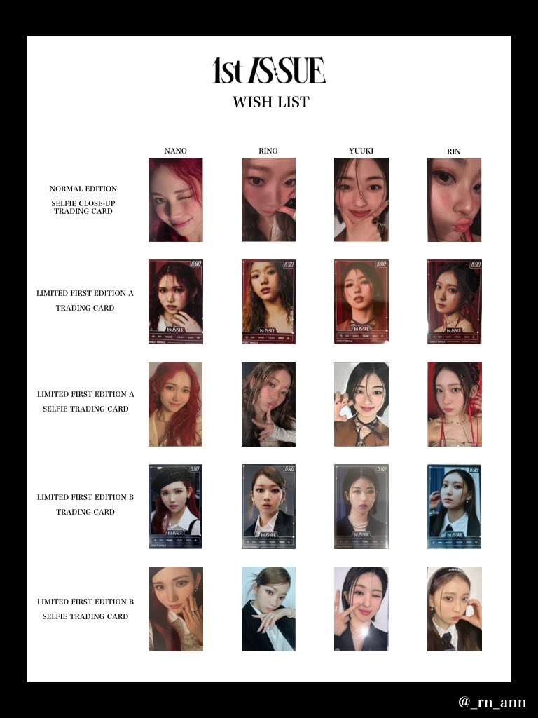 IS:SUE イッシュ 이슈 『1st IS:SUE』Photocard tradingcard トレカ