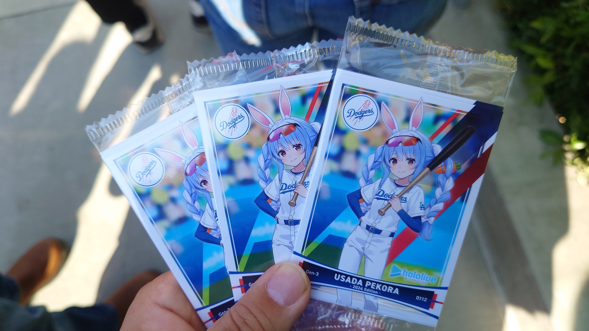 d*9様 アメリカ限定 ホロライブ ドジャース コラボ MLB カード 3枚