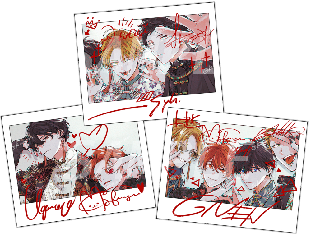 特典に #ギヴン ポラロイド風カード3種描き下ろしました！中華