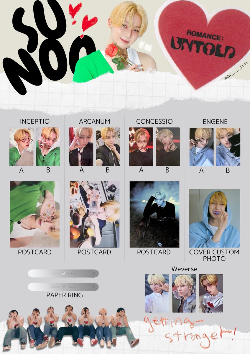 🍥⸝꙳ ⁡ ENHYPEN 2nd Studio Album ROMANCE : UNTOLD ⁡ SUNOO ソヌ