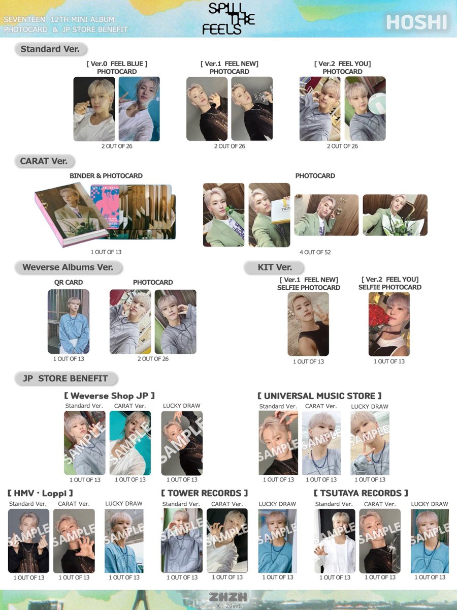 SEVENTEEN 12TH MINI ALBUM「SPILL THE FEELS」 ジュン JUN 준 ホシ