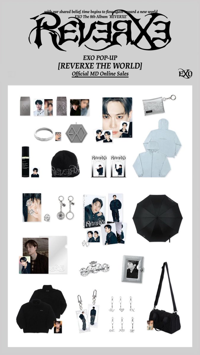 EXO POP UP MD 'REVERXE THE WORLD'🖤 ポップアップのグッズ