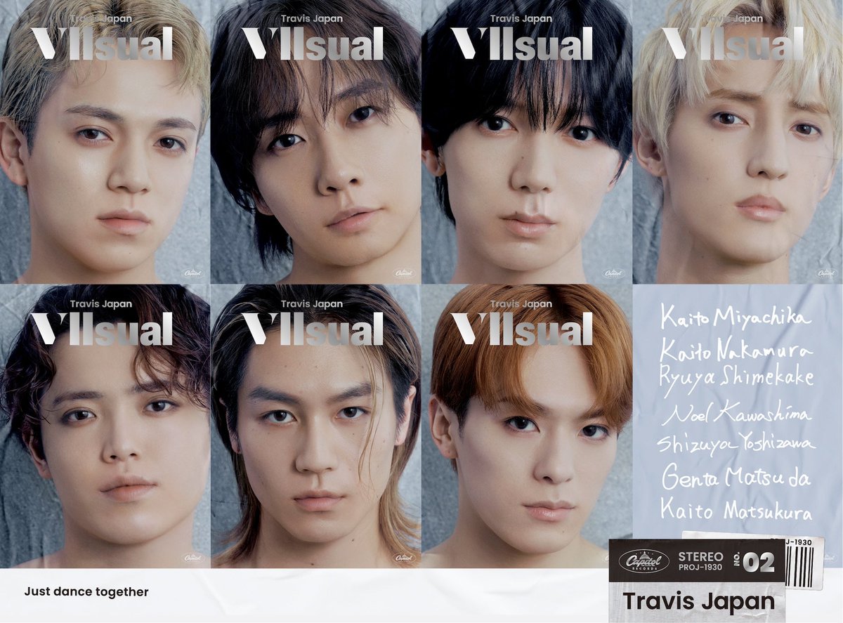 Travis Japan、2ndアルバム「VIIsual」 4形態のジャケット写真公開 全