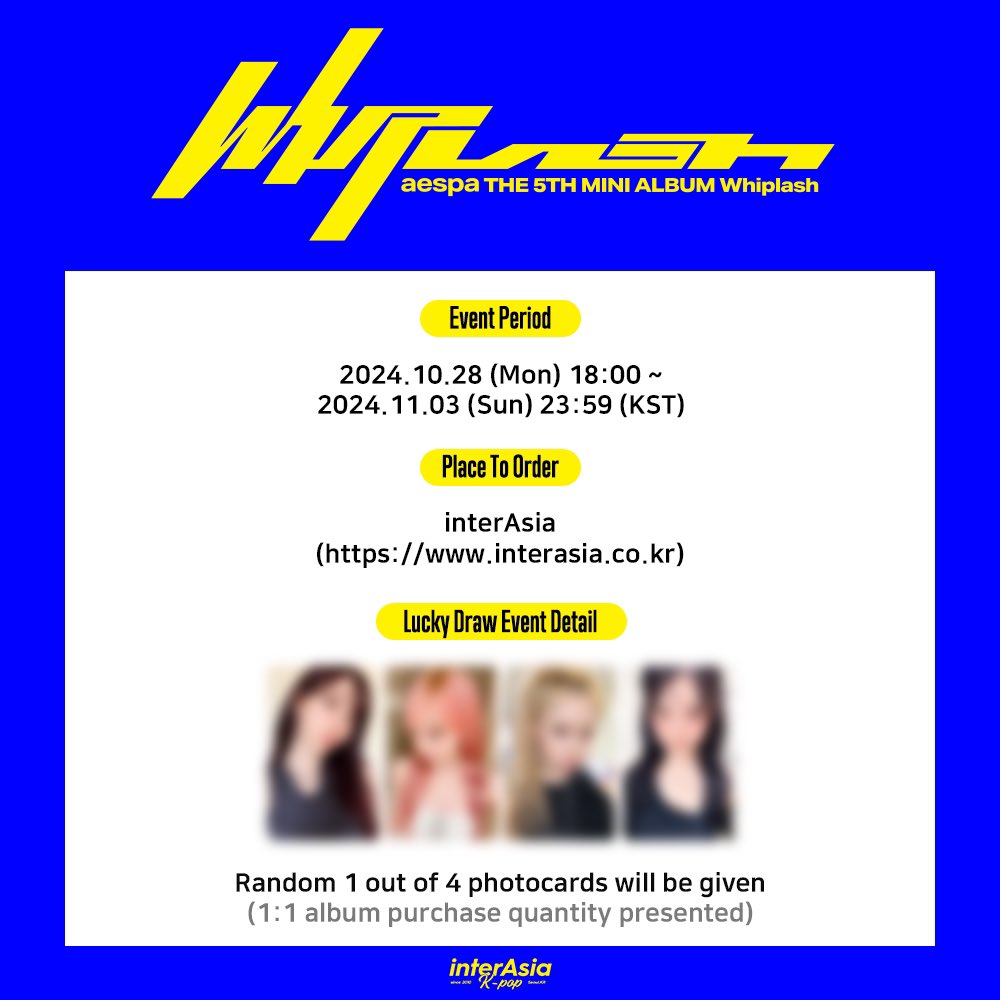aespa 5th Mini Album 'Whiplash'💜 2次ラキドロ続き📣 ⑤ interAsia