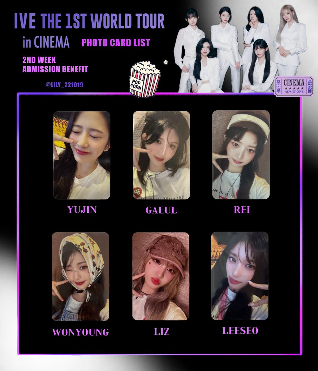 IVE THE 1ST WORLD TOUR】 in CINEMA POP-UP STORE 2ND WEEK ADMISSION