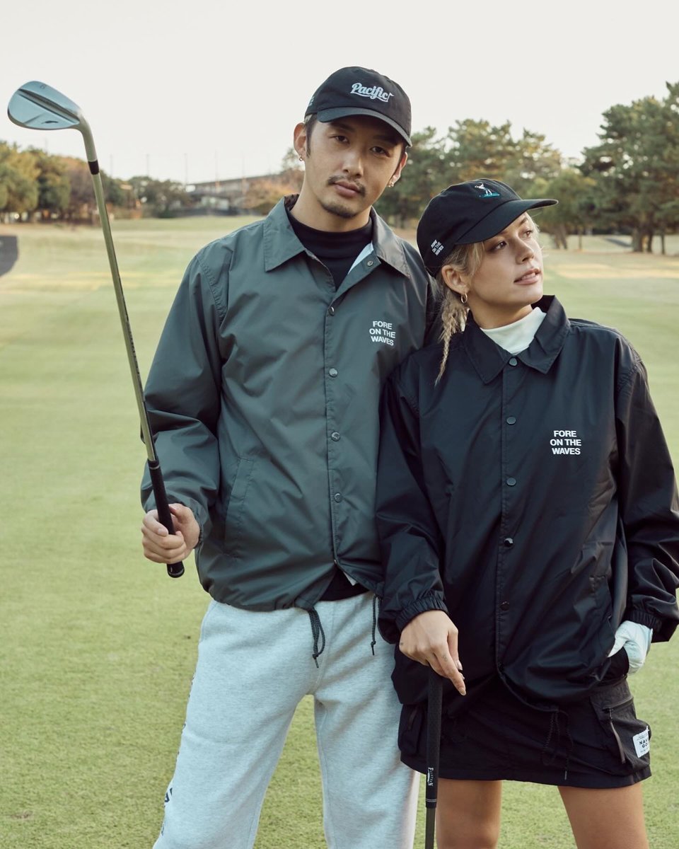 Coach jacket with Pacific GOLF CLUB signature design🍂 Pacific