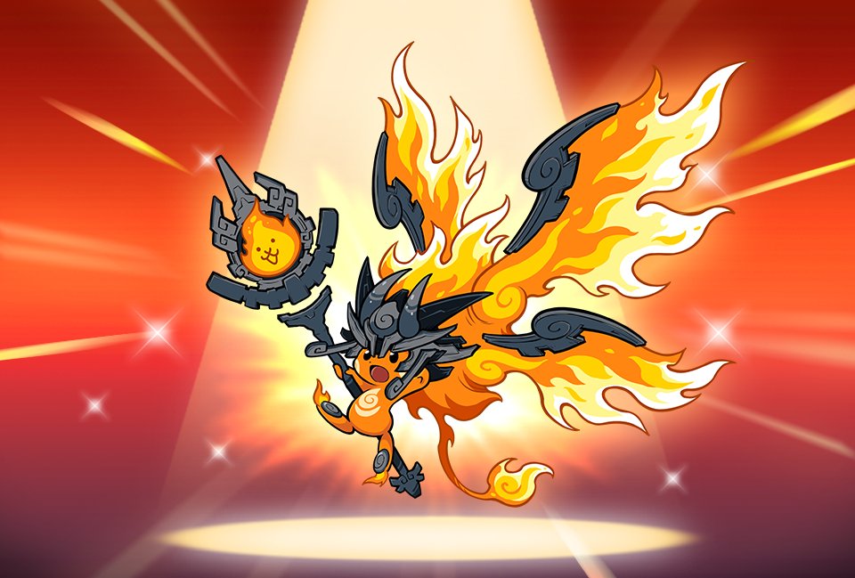 ﾒﾗﾒﾗ(๑ •̀ω•́)۶ 今回追加された新しい第4形態キャラ「火炎の大精霊メラ