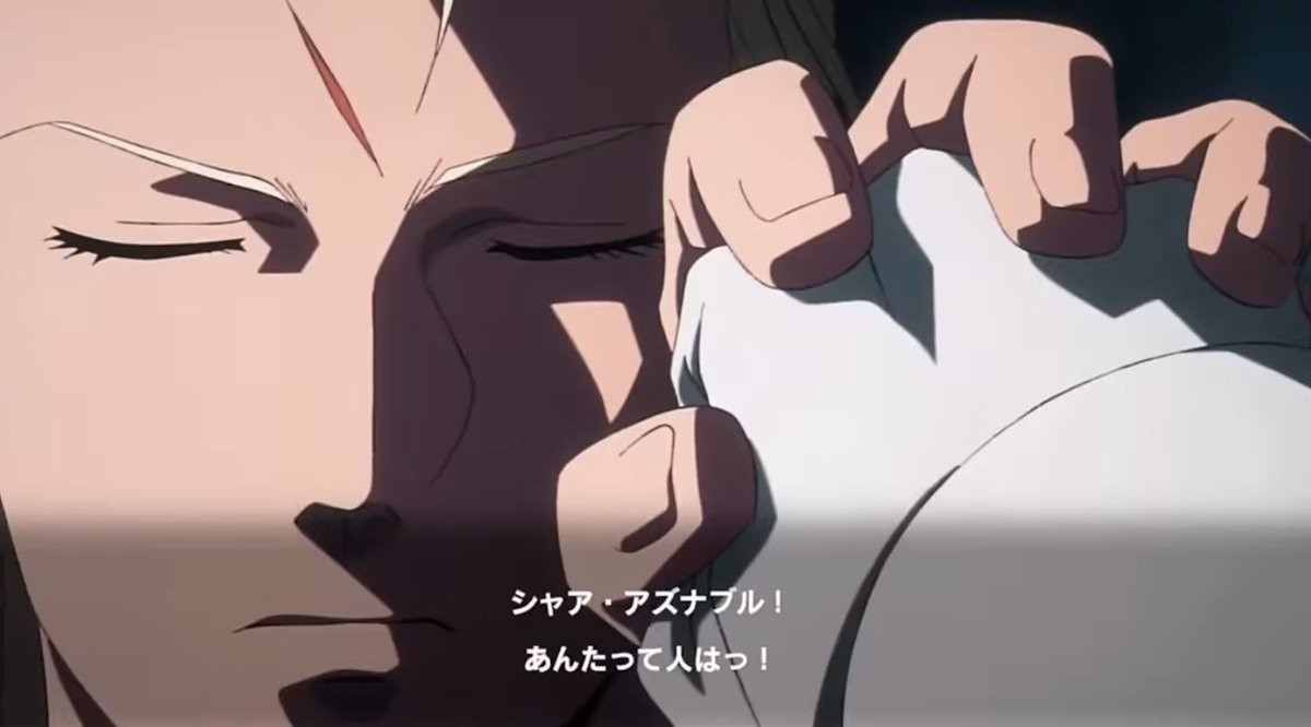 カミーユの修正パンチをあっさりと受け止めるシャア。クワトロ時代との