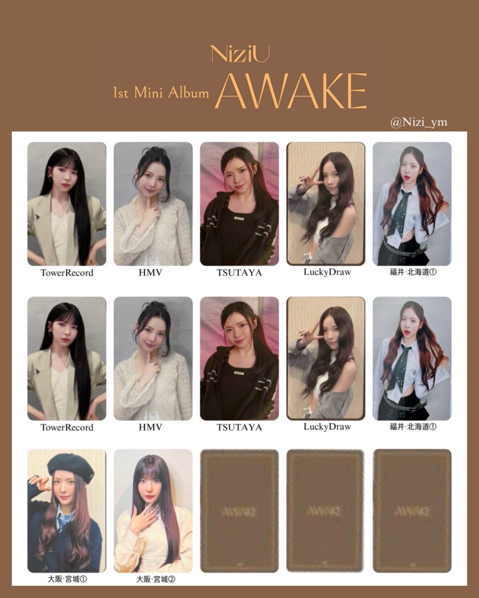NiziU 1st mini Album AWAKE CD購入 店舗特典 ラキドロ 会場限定特典